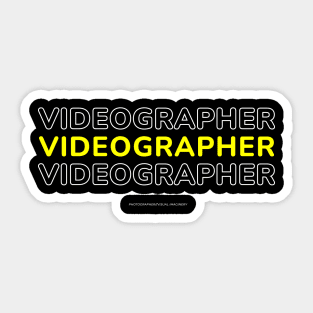 Modern Typography for Videographer Sticker